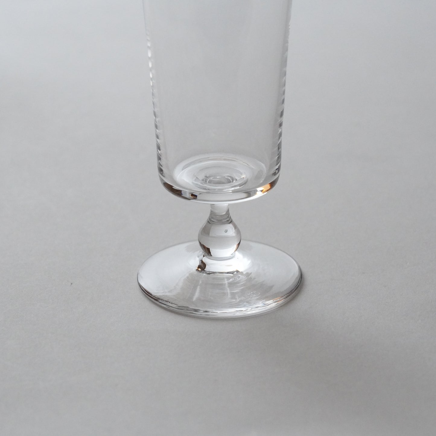 close up of hand made glass. Handmade glass by Japanese artist at Gallery tete Hong Kong.