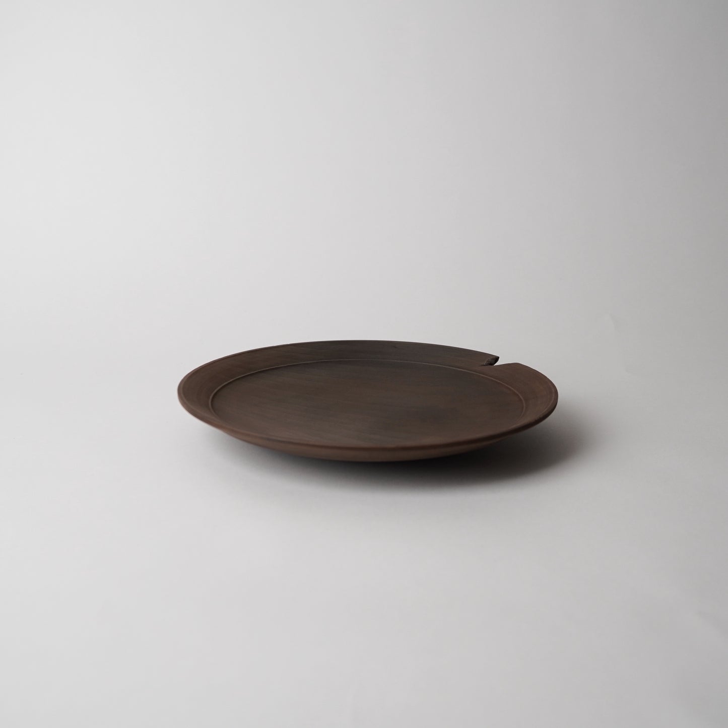 Rim Plate(Gingo,Persimmon dyeing)	/ Tatsuya Unten