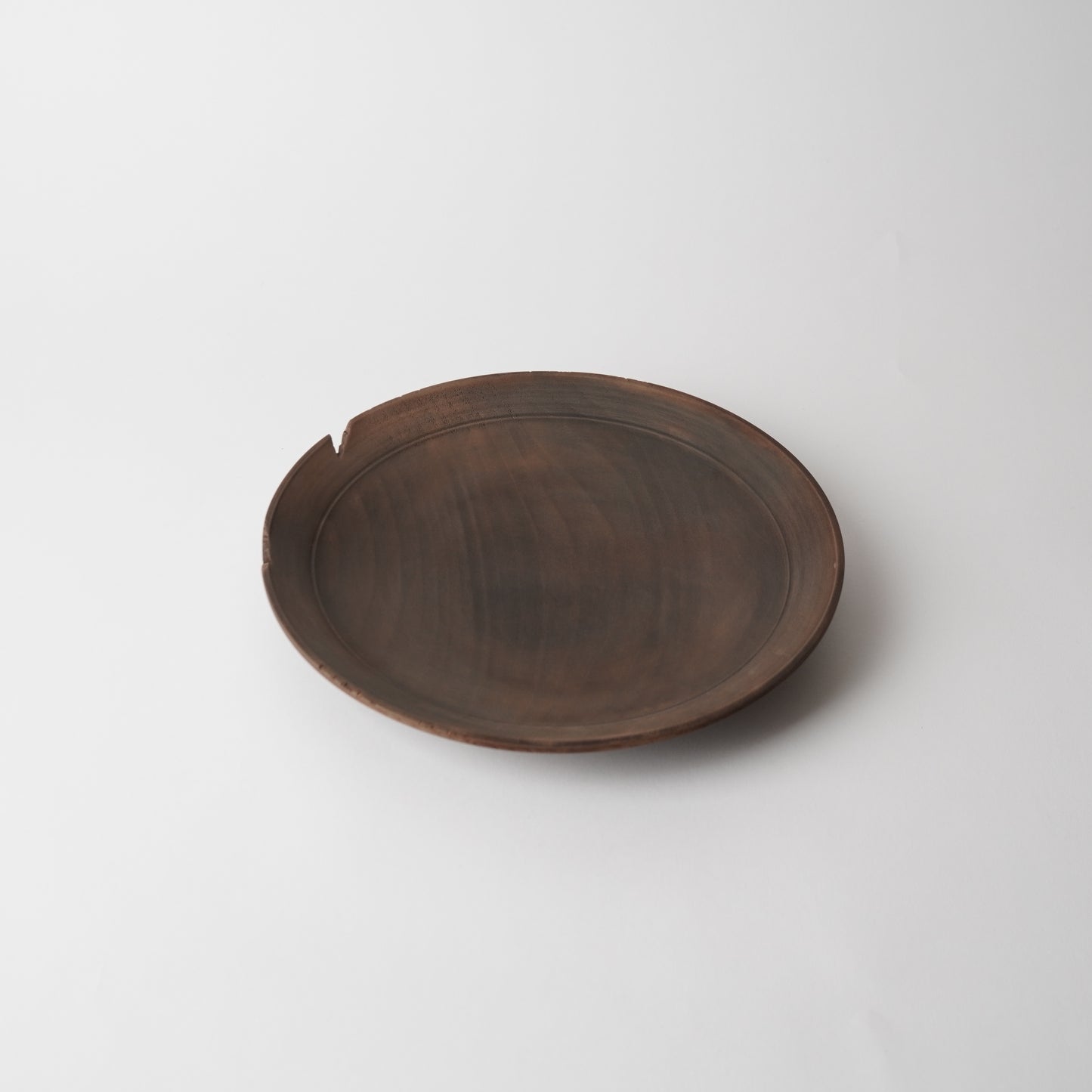 Rim Plate(Gingo,Persimmon dyeing)	/ Tatsuya Unten