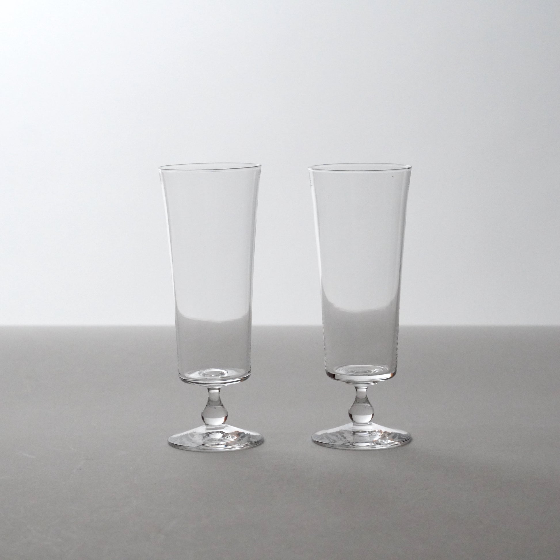 hand made cocktail glass. Handmade glass by Japanese artist at Gallery tete Hong Kong.