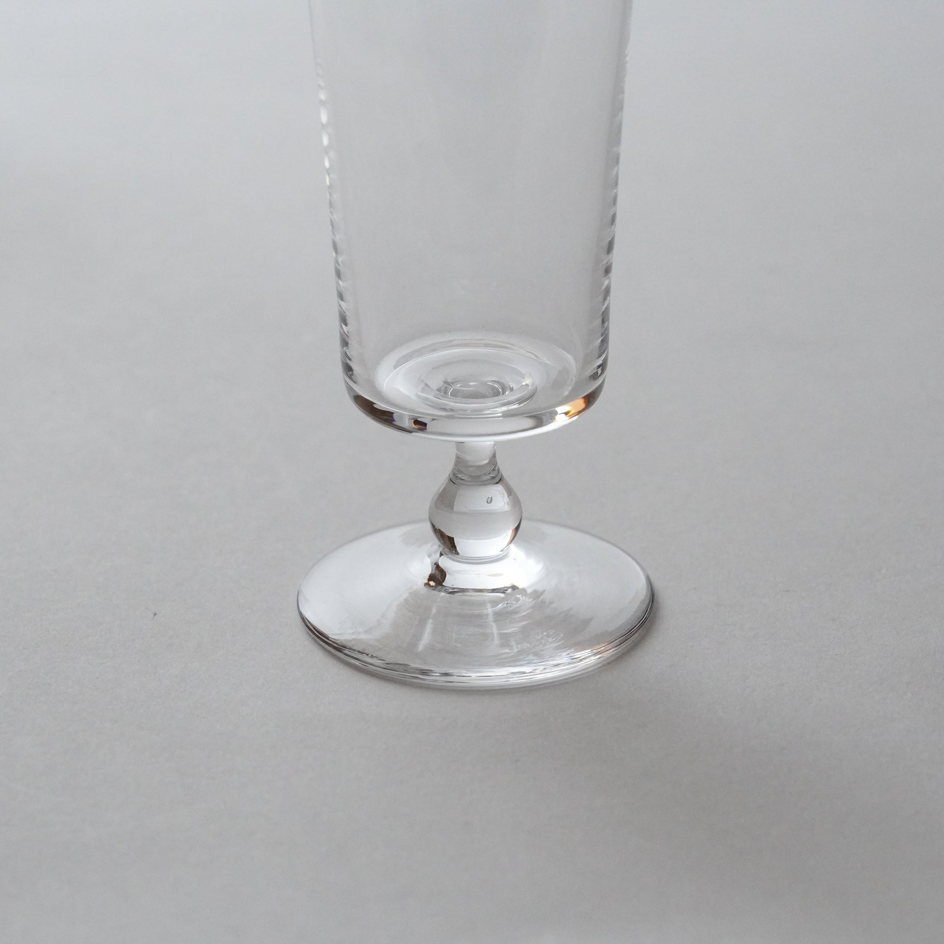close up of hand made glass. Handmade glass by Japanese artist at Gallery tete Hong Kong.
